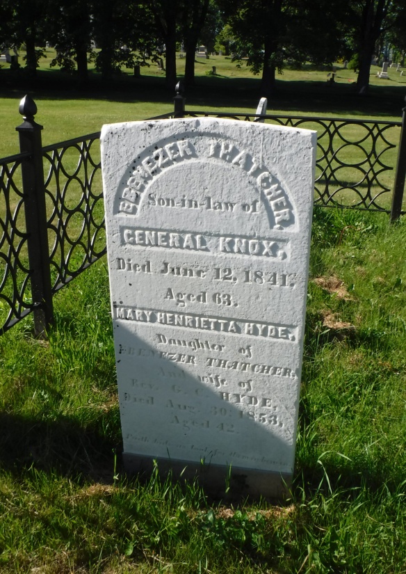 Ebenezer Thatcher's gravestone.